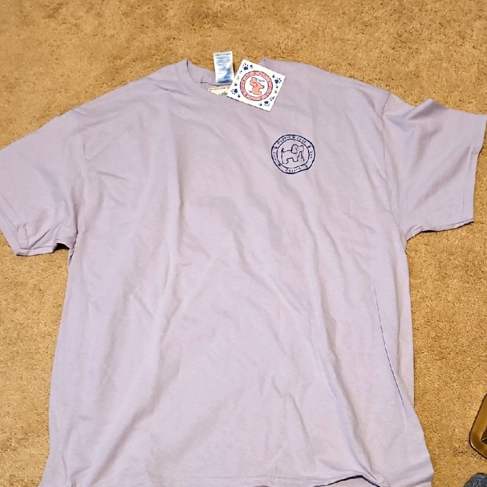 Purple Short Sleeve Tee with Crew Neck